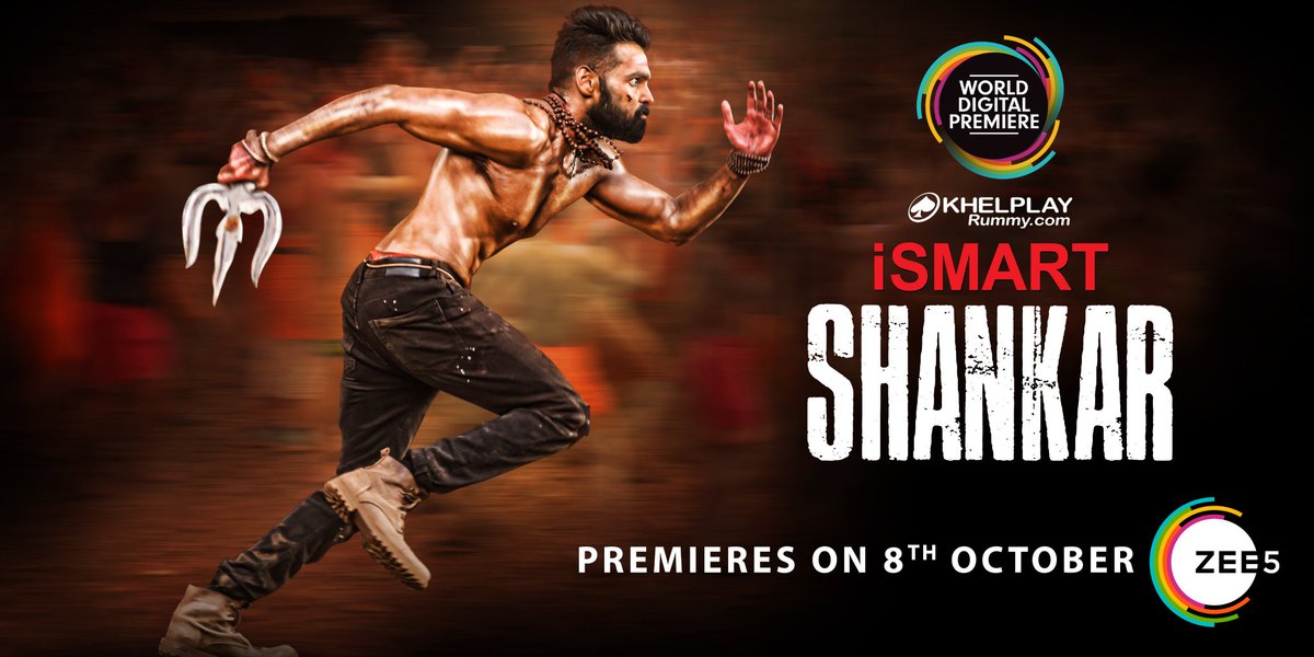Hyderabadi Sher, iSmart Shankar roaring shortly on @ZEE5India

Premiering on Oct 8th only on ZEE5.

#iSmartShankarOnZEE5 #iSmartShankar #RaPo #UstadiSmartShankar
@purijagan @ramsayz @Charmmeofficial @AgerwalNidhhi @NabhaNatesh @ActorSatyaDev #ManiSharma @PuriConnects