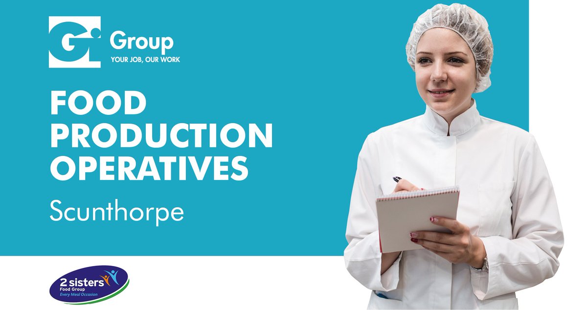 GiGroupUK's tweet photo. We're recruiting for #ProductionOps in #Scunthorpe. Fantastic opportunities working for one of the leading food manufacturing companies in Europe! Let us build your career! Contact 2Sisters@gigroup.com or click here: https://t.co/MPbRNRdYYZ
#Recruitment #Jobs #Careers #GetWorking https://t.co/yPBaGsUFnQ