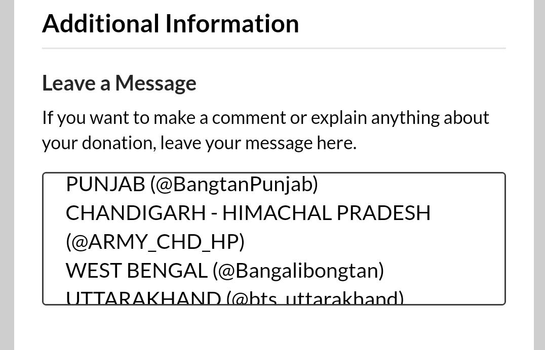 OdishaBts's tweet photo. The regions from India who participated are : (#TeamIBAACT)
MAHARASHTRA (@mumbai_bts, @bangtan_nashik, @bangtanpune)
NORTH EAST (@BTS_NEIndia)
UTTAR PRADESH (@UPBangtanArmy)
PUNJAB (@BangtanPunjab)
CHANDIGARH - HIMACHAL PRADESH (@ARMY_CHD_HP)
WEST BENGAL (@Bangalibongtan)
+ https://t.co/vQ4LLTNrGA