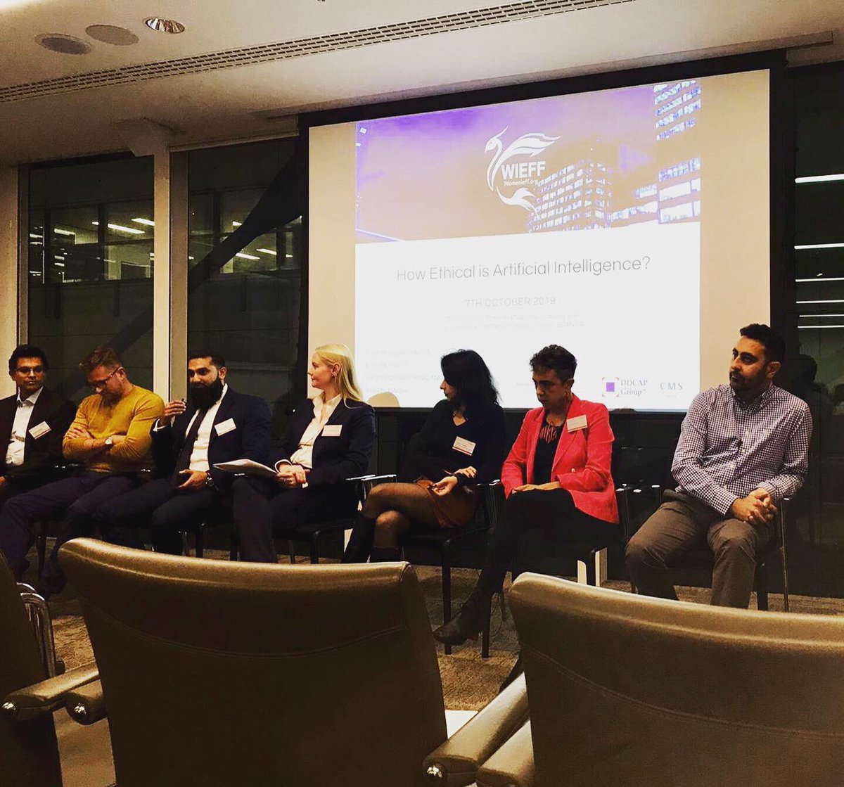 nsfmnextgen's tweet photo. Fantastic discussions on #ArtificialIntelligence and #ESG at  @CMS_law in London last night. Thank you for organising this inspiring event @EthicalForum @EF_Hub @saminakakram @IvanaBartoletti @MN_Macpherson @SriEvent @ethicalbot @Finance4Change @InvEthically @IslamicThinking https://t.co/xIuDm9D8VL