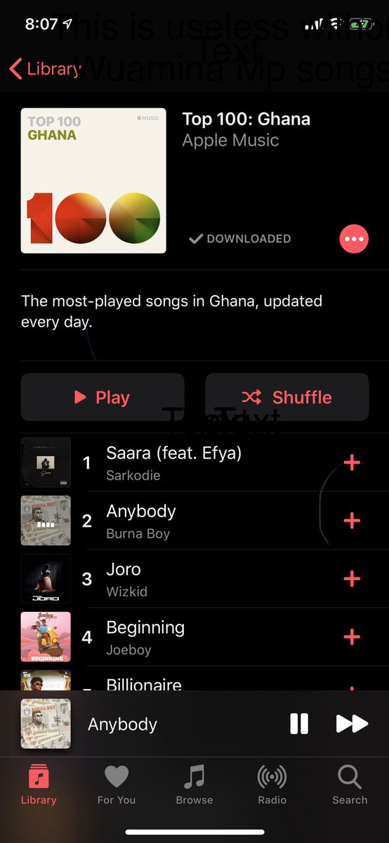 Top 100 indeed Apple Music paaaa. Where is Quamina MP’s song , Twitch, Kofi mole songs. Most of the tracks are not Ghana song. Apple Music pls change it  @Quamina_Mp @twitch4eva @Boorle_Minick @StoneKoldGH @kelvynboymusic_ @KinaataGh @lamar_lexus @KofimoleB @ghanamisic