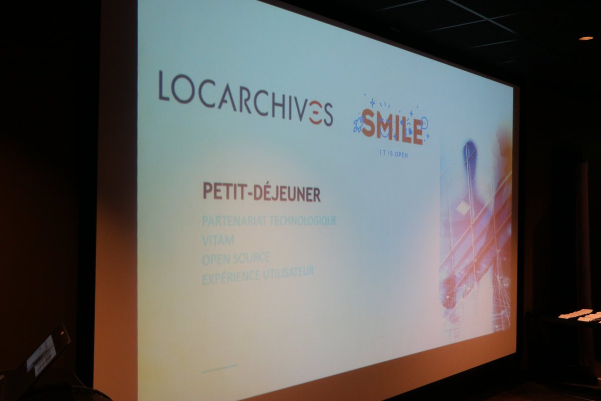GroupeSmile's tweet photo. [Petit-déjeuner @ProgVitam]
@_locarchives et @GroupeSmile s'unissent pour présenter les opportunités et fonctionnalités du programme Vitam. Retour en photos sur l'événement #GED #Dématérialisation #archives #SmileAtWork https://t.co/FoJUoxjxEc