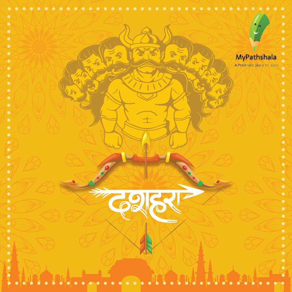 MyPathshala_'s tweet photo. My Pathshala Team wishes you and your family a very #happydusshera https://t.co/vJB4MRH1uL