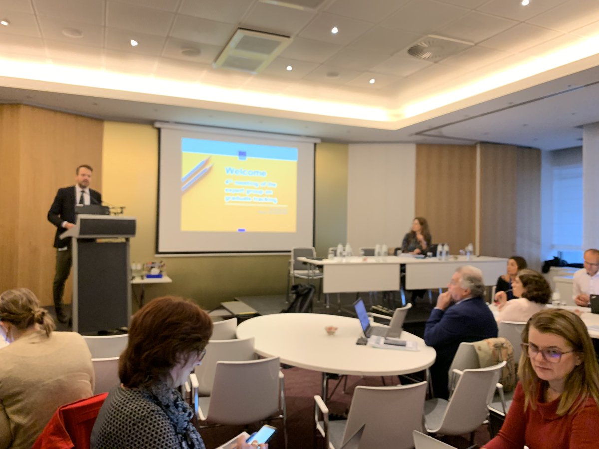 IDegtyarova's tweet photo. @Eurodoc participates in the 4th meeting of the @EU_Commission expert group on #graduatetracking 4th meeting started. https://t.co/vWwcy8R1jp
