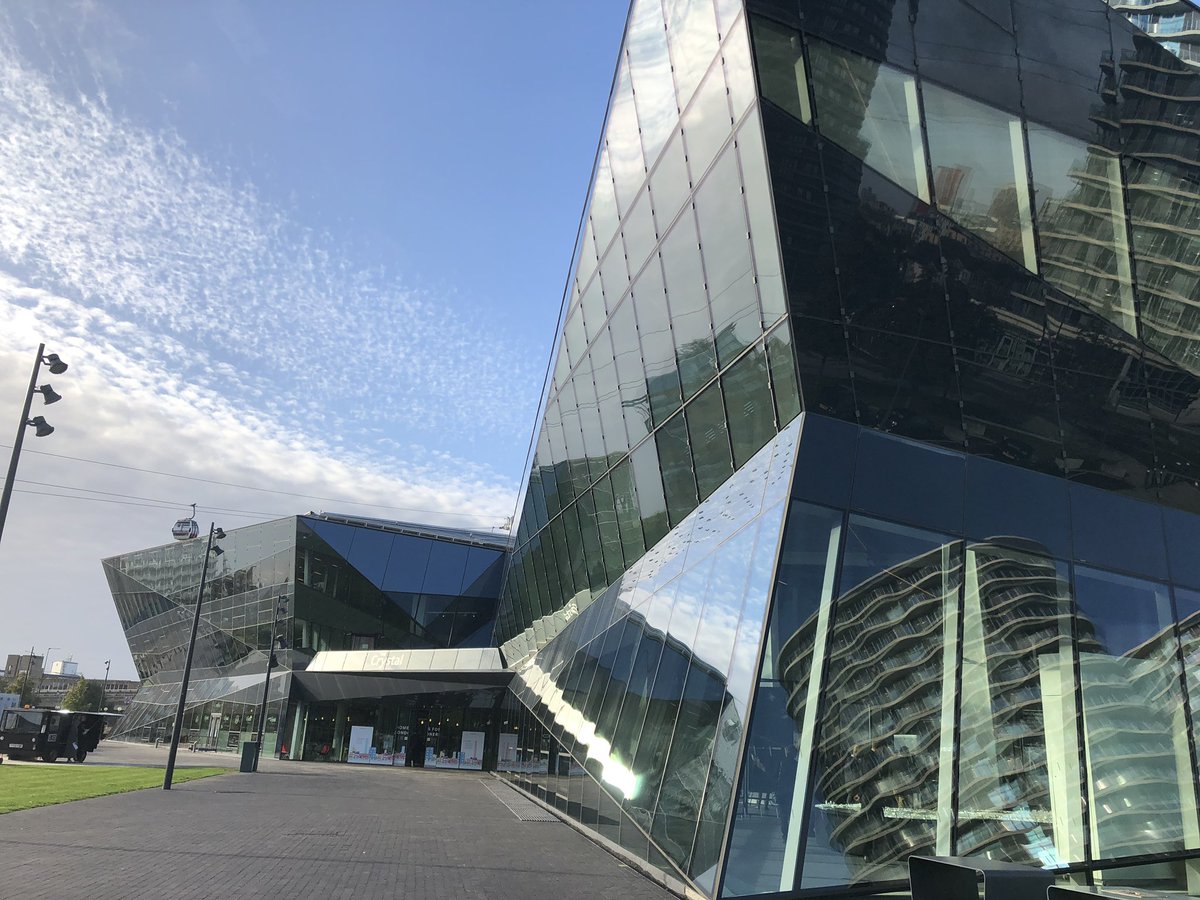 At the impressive Crystal building in The Royal Docks. Looking forward to #HomesForLondoners