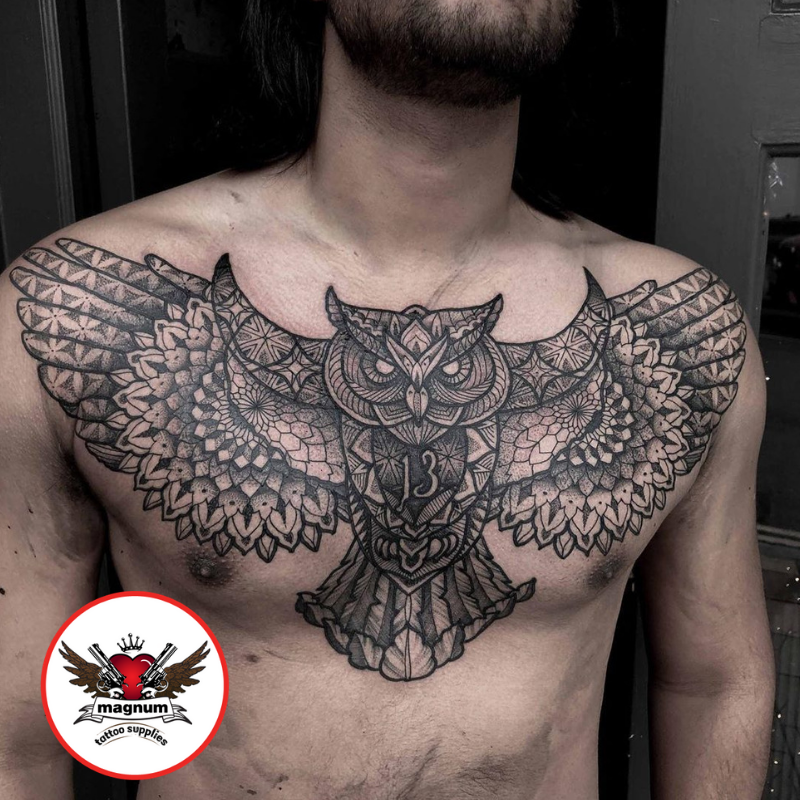 Magnumtattoosupplies On Twitter Owl Chest Piece From Paul Davies