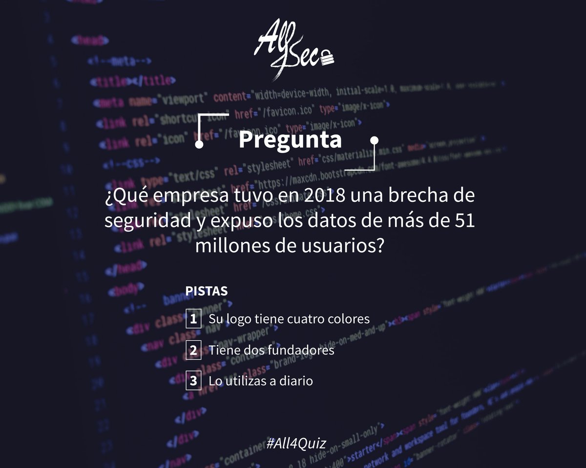 All4Sec's tweet photo. "#All4SecQuiz Desde #All4Sec queremos ayudarte a ampliar tu conocimiento sobre la industria con un pequeño #cuestionario. ¿Cuanto crees que sabes? https://t.co/faVXTvJrUi