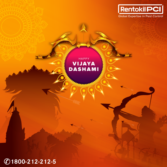 It’s the day of Victory over Evil. It’s the day you claim victory over the evil faces of pests. This Dussehra, let us remove the evil pest demons in your homes and offices.

#RentokilPCI #Termiseal+ #Termite #TermiteControl #Pests #householdPests #Dussehra #Happydussehra