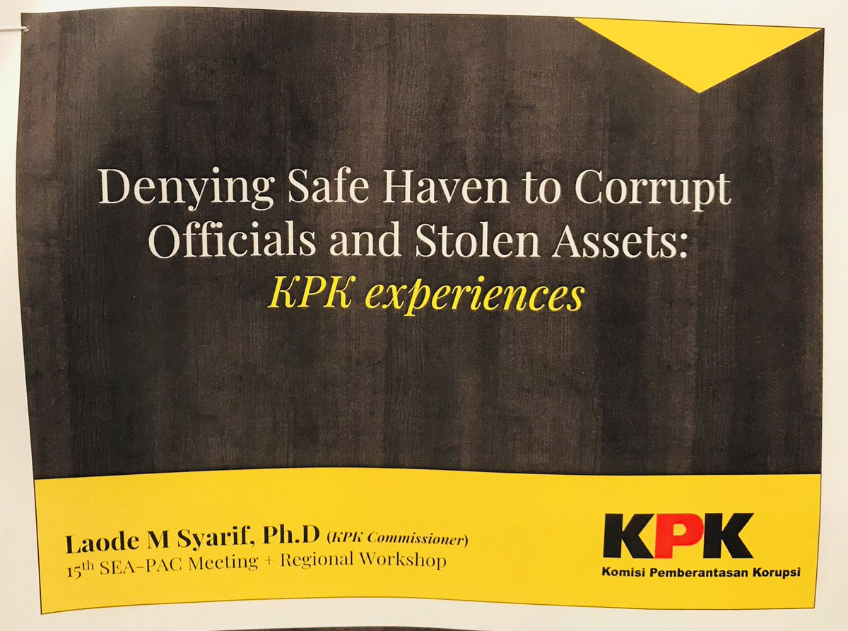 LaodeMSyarif's tweet photo. @KPK_RI sharing it’s experiences with Anti-Corruption Agencies in South-East in the “15th PRINCIPAL MEETING OF SOUTHEAST ASIA PARTIES AGAINST CORRUPTION (SEA-PAC). @kanal_kpk Thank you to @UNODC @F_Checchi https://t.co/QlNsGD3oB3