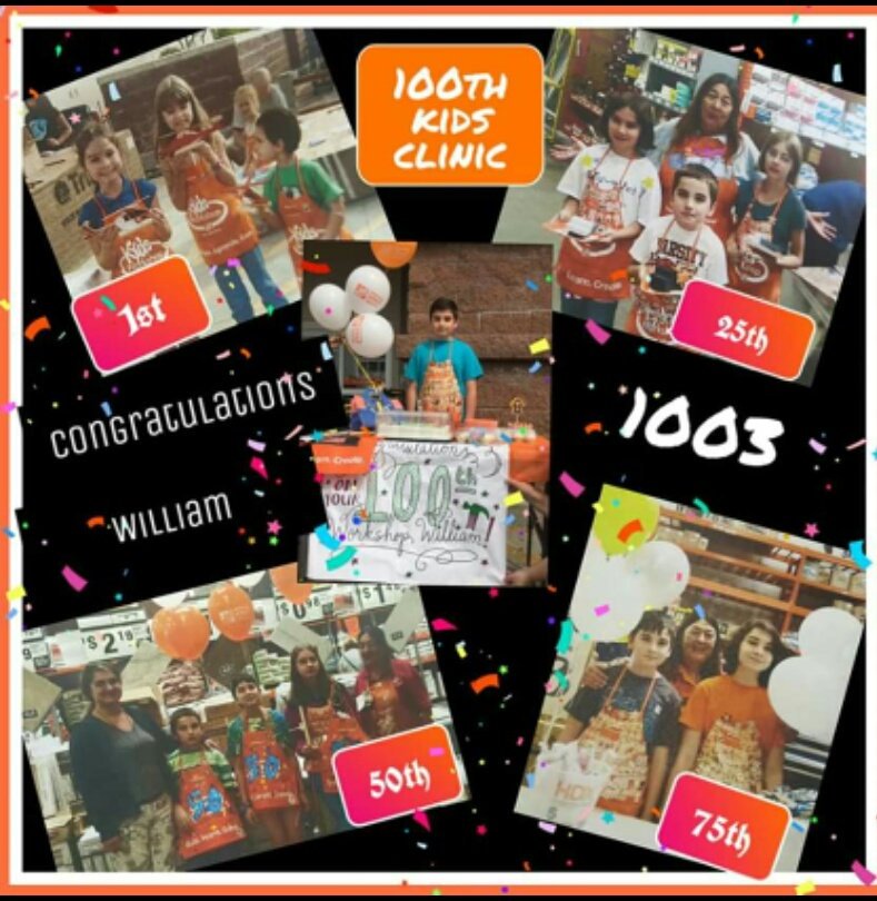 sharman_kim's tweet photo. 1003 celebrated a huge Kids Workshop milestone! Congrats William amd Captain Claudia on a phenomenal achievement of completing your 100th workshop together! He was presented a custom apron and a golden hammer award #VOA1003 #pacnorthproud #WeAreD20 #hdkidsworkshop #1003theview https://t.co/CQEcewi50B
