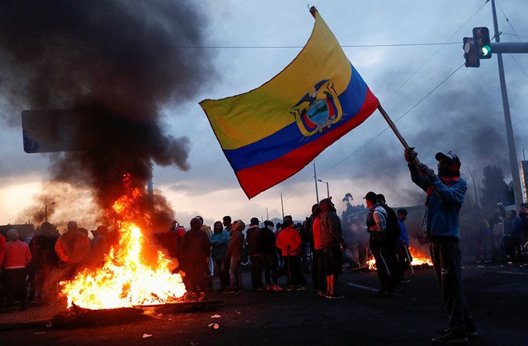 Popular uprising in Ecuador against Lenin Moreno's government.