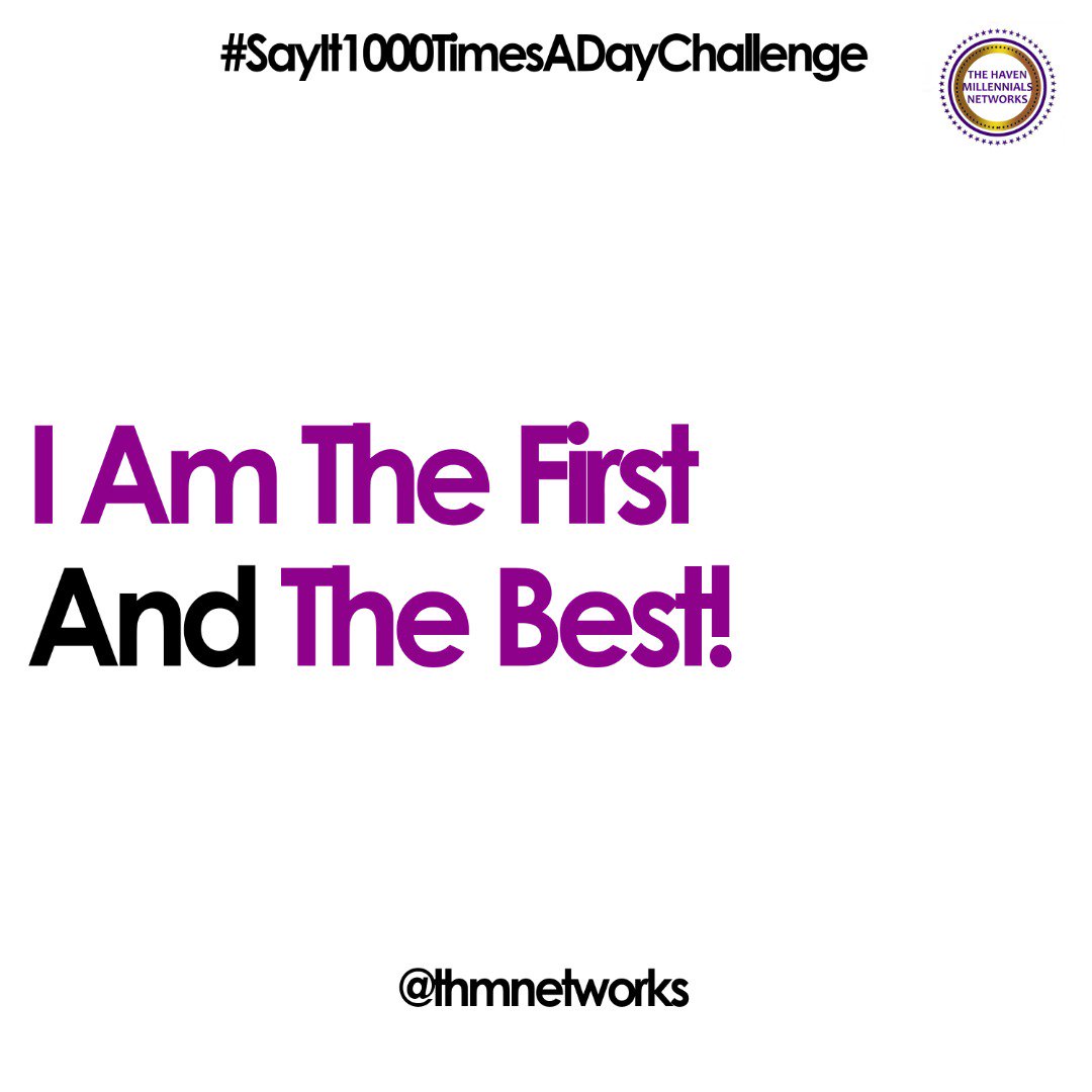 sayit1000times's tweet photo. I know who I am! I know my value! I am the first and the best!!💪

°
°
#SayIt1000TimescADayChallenge #MyAffirmationMyExperience #THMNetworks #THMN #RaisingFinancialGiants  #GodsAnswerToTheNeedForTrueLeaders https://t.co/ucvFV1bj5y