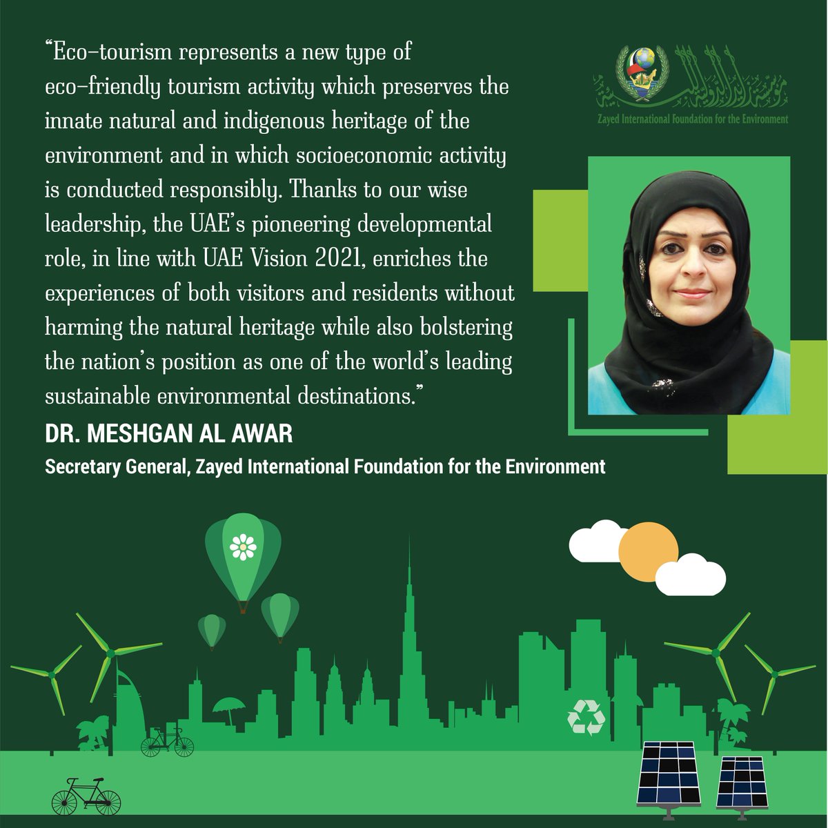 Zayedprize's tweet image. Message from the Secretary General
on UAE’s Eco-tourism leadership

#UAE #ZayedPrize #ZayedFoundation #Environment #SustainableDevelopment
