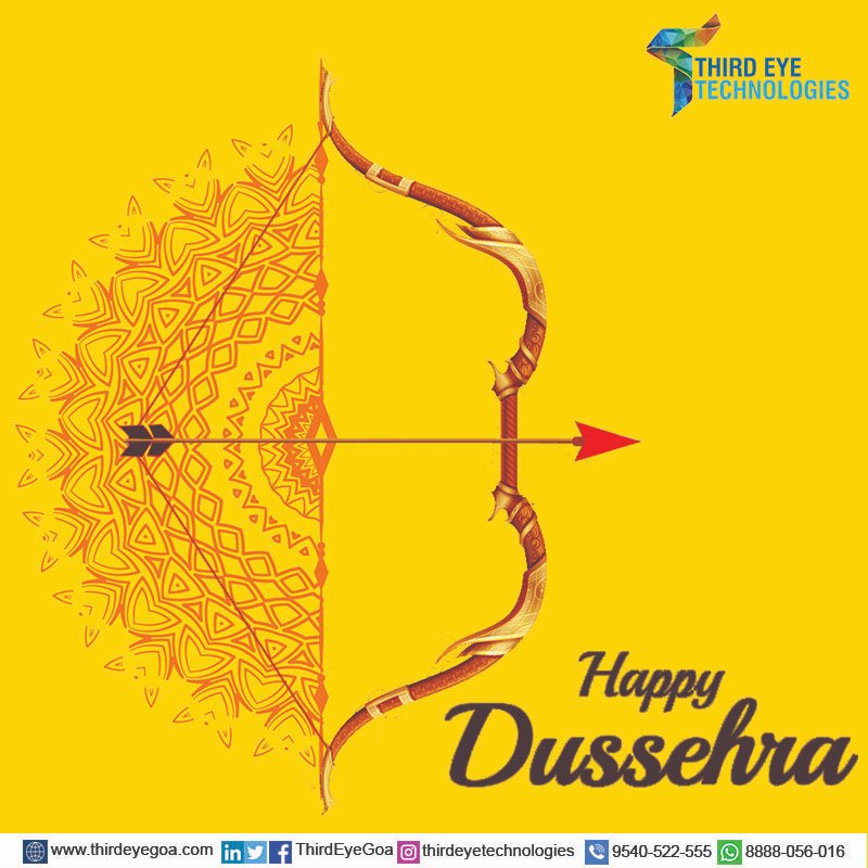 thirdeyegoa's tweet photo. We wish you all a very Happy Dussehra!!
May the day bring you good fortune and success today and forever.
#dussehra #dussehra2019 #dussehraspecial #dussehrawishes #dussehrafestival #dussehracelebrations #dussehravibes #dussehragreetings https://t.co/00K4qE0Ehp