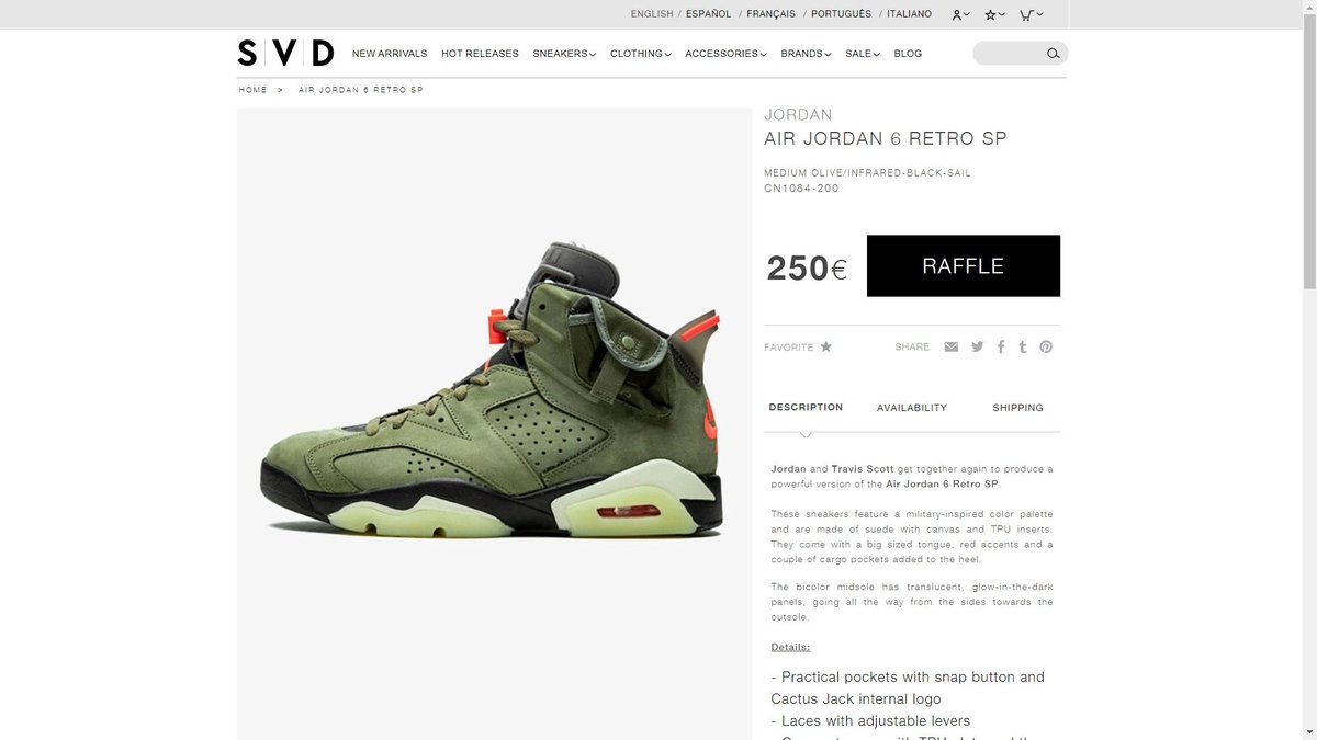 Fullress على تويتر Svd 抽選 国内 10 11発売 トラビス スコット ナイキ エア ジョーダン 6 ミディアムオリーブ ブラック Travis Scott Nike Air Jordan 6 Medium Olive Black Cn1084 0 T Co Nzfju1rhfx T Co Wtiuxejrco