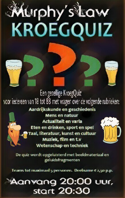 Elke woensdag v. a. 20.30 uur. #komvandiebankaf