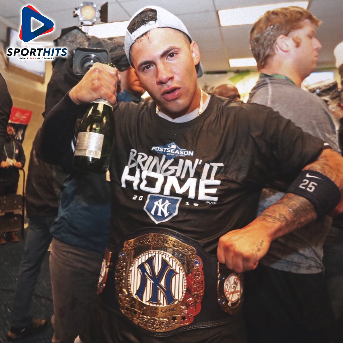 hits_sport's tweet photo. ¡YANKEES APLASTANTES!🔥⚾️
Los #Yankees derrotaron 5-1 a los #Twins en el juego 3 de la #SerieDivisional y con eso avanzaron por barrida a la #SerieDeCampeonato de la Liga Americana en #MLB.
#Gleyber y #Maybin dispararon jonrón. 🔥
#PonlePlayAlDeporte https://t.co/jcqB8Xo0UF