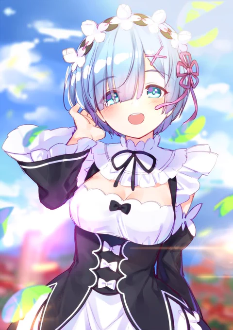 リゼロのレムちゃん描いてみた!  #リゼロ 