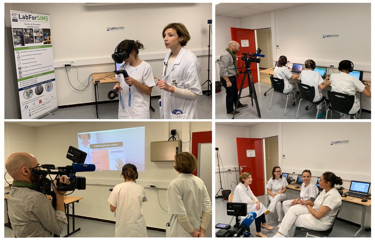 jeromeleleu's tweet photo. 👍La semaine a bien commencé avec un reportage de l'Agence France Presse sur @SimforHealth sur le thème "Comment la #simulation numérique et la #réalitévirtuelle changent la formation en santé ?" avec le @LabForSims  
📌 : https://t.co/u0h8owAps6 #esante  #seriousgame #hcsmeufr https://t.co/kY0qUZtF0K