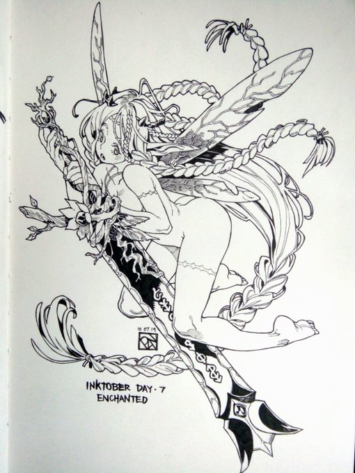 #Inktober2019 day 7: "Enchanted"
Honestly the hardest and most time consuming part of these pieces is finding a good light source and the perfect angle to take a pic ... 