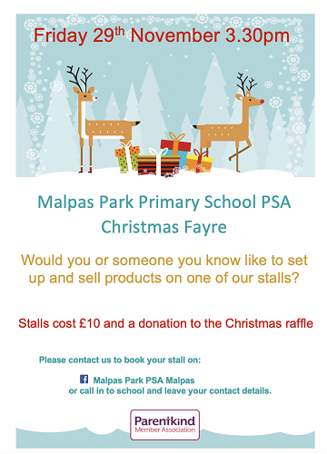 Malpas_Park's tweet photo. Christmas will soon be here and our PSA has organised its annual Christmas Fayre - please see the images for more details. Thank you. #gomppspsa https://t.co/voREFyk87j