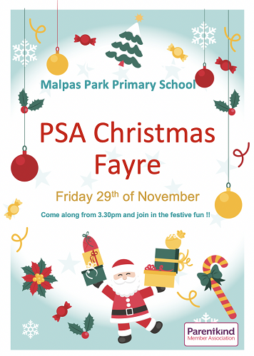 Malpas_Park's tweet photo. Christmas will soon be here and our PSA has organised its annual Christmas Fayre - please see the images for more details. Thank you. #gomppspsa https://t.co/voREFyk87j