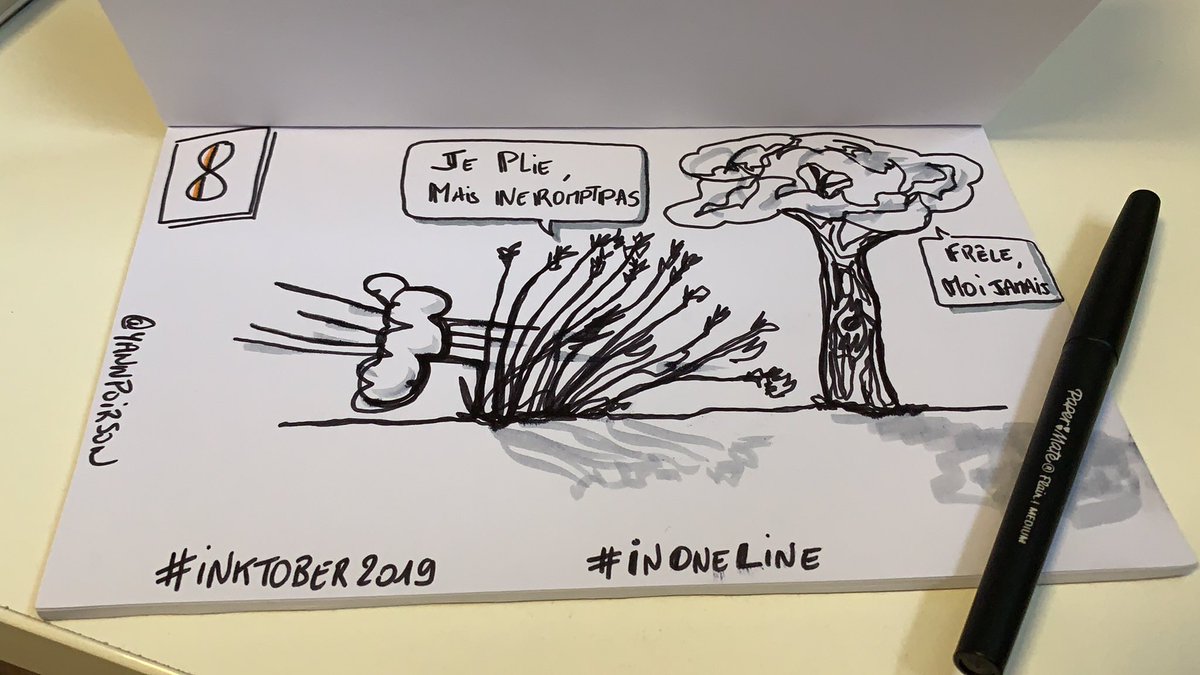 YannPoirson's tweet photo. #Frail jour 8 #Inktober2019
Pas simple le vent #InOneLine...
Cc @inktober #VisualTeam #CanopeDTBFC https://t.co/HbJbWvxGvX