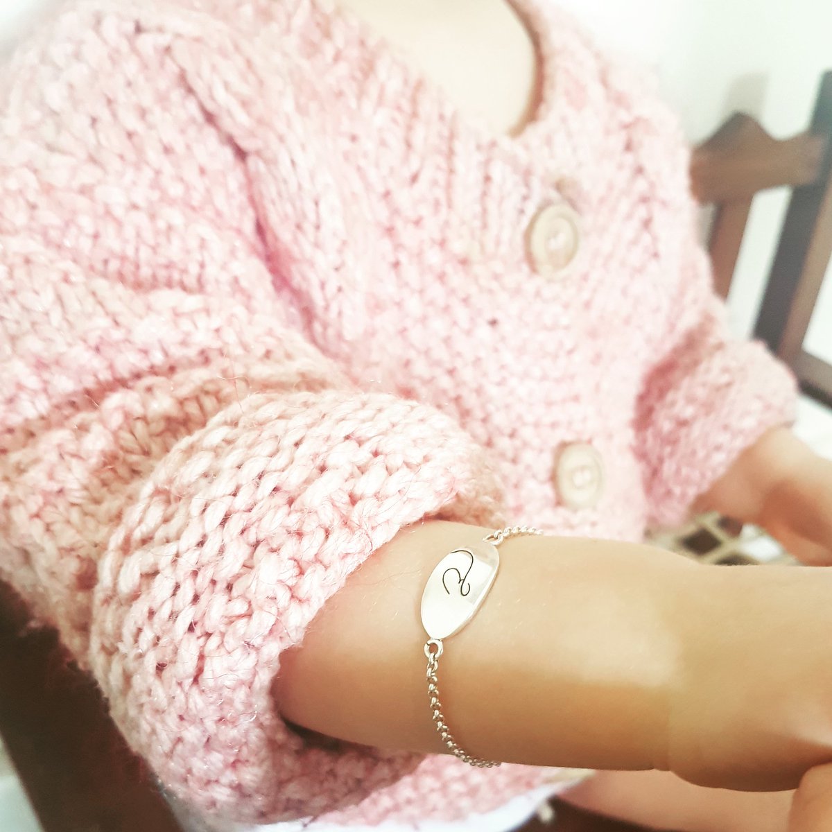 hellothula's tweet image. Baby bracelet.. handmade in sterling silver R490.00  hellothula.co.za  #capetown #southafrica #giftsforbaby #baby