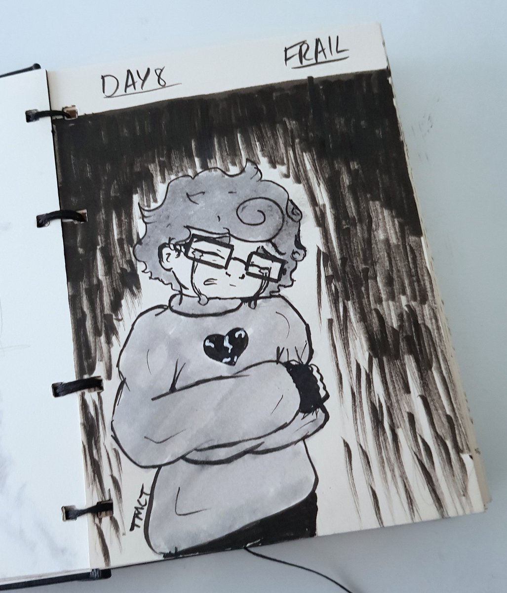 Here's day 8 of #Inktober2019 #frail