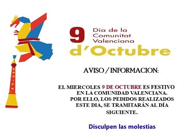 Aviso: Mañana, 9 de Octubre, es festivo en la Comunidad Valenciana, por lo que el almacén de Hora de Jugar permanecerá cerrado en esa jornada... ¡Aprovecharemos para darle unas partidas! 😆😆😁😁🎲🎲

Feliç 9 d'Octubre!!
#9deOctubre