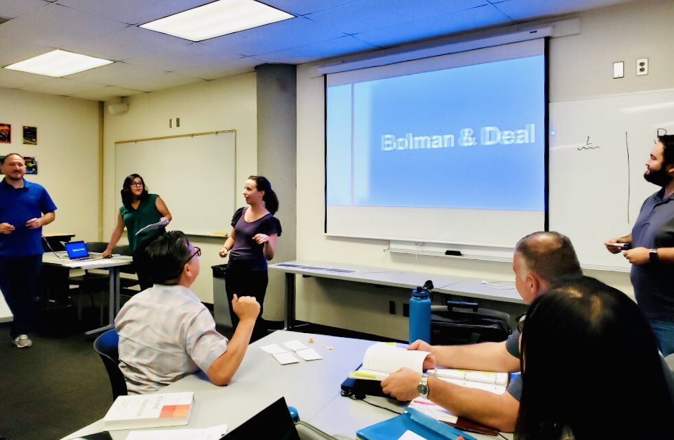 GuidingOutcomes's tweet photo. Beyond relieved that tonight’s presentation was a success and that our classmates enjoyed it as much as we did (as confirmed by @JennWitt_Silva ) fun night in our @EdDFresnoState program with controvercial topics on #GenderProcesses #MulticulturalOrganizationDevelopment & #SJ https://t.co/UEdxF2S8Fd