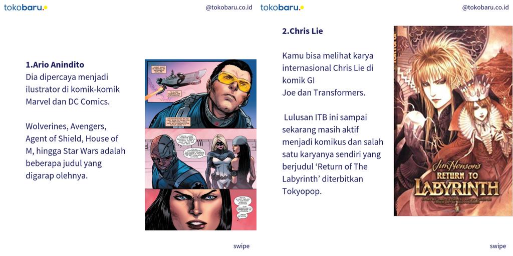 👦: kak, bagi role model dong
😺: role model dalam bidang apa ?
👦: komik,hehe
😺: nih,,

sumber : shopback.co.id…/7-komikus-indonesia-yang-karya…

dengan sedikit perubahan

#tokobaru #LoveIndonesia #KomikusIndonesia #IKF2019