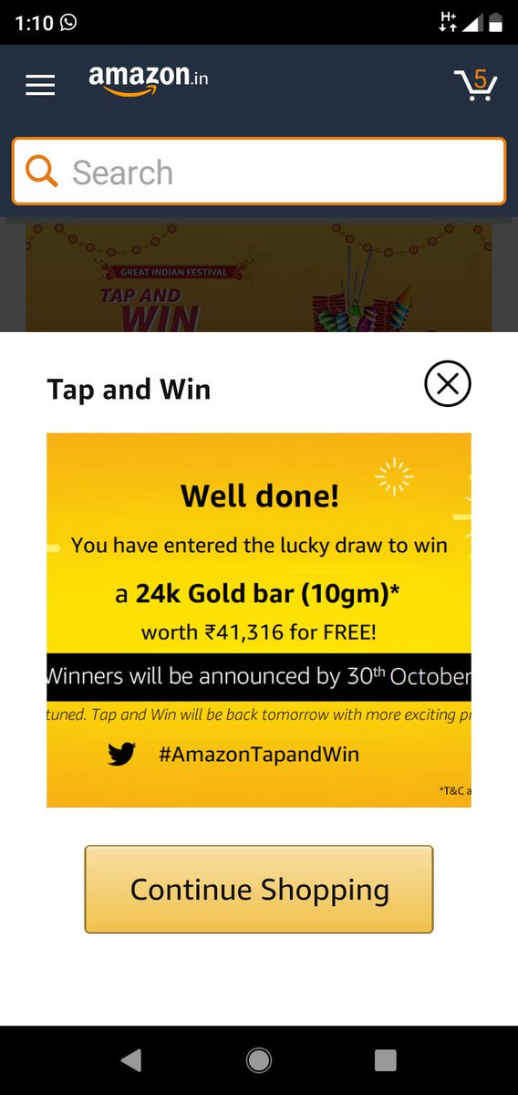 PPitlawar's tweet photo. #AmazonTapandWin https://t.co/3ciEK1AU7k