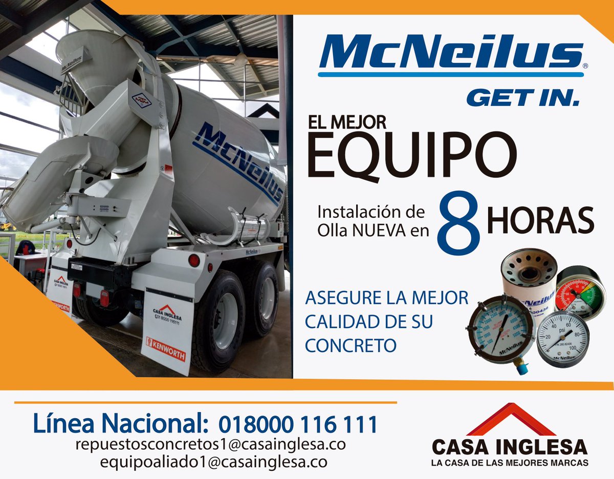 CasaInglesaCol's tweet image. #ElMejoirEquipo
Representamos al mejor equipo de mixers del mercado.
@McNeilusCo #Concretos

#SomosCasaInglesa