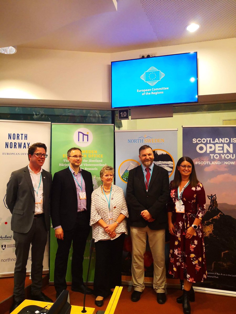 Excited speakers getting ready for our event “Renewable energy transition in sparsely populated areas” #sustainablenorth