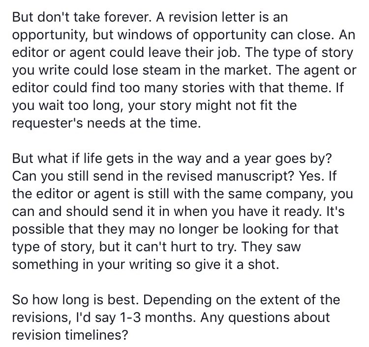 So you got a revision letter. How long should you take to revise?