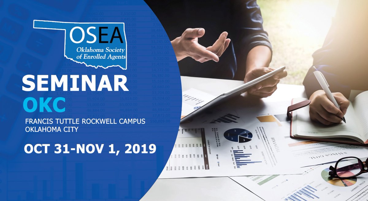 oklasoea's tweet photo. Oklahoma City Seminar October 31-Nov 1, 2019
Learn more at: https://t.co/pd0tfmR78m https://t.co/PQUPqOHciL