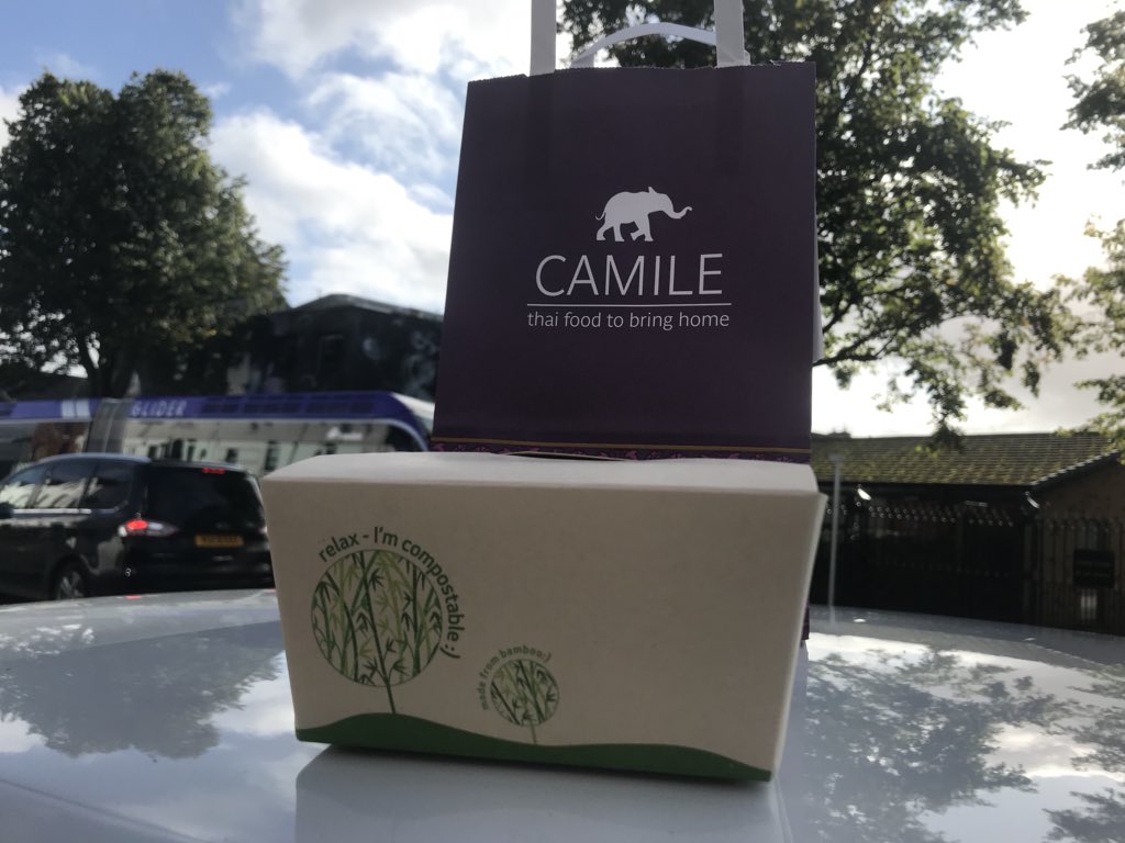 Fantastic to see restaurants like <a href="/CamileThai/">Camile Thai</a> using sustainable packaging! Tag those that need to take note 👇🏼#waronplastic #Belfast