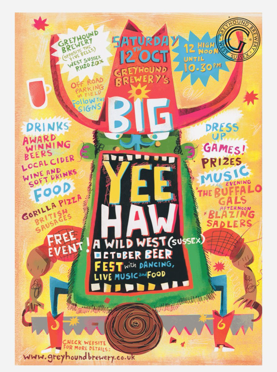 This week at
#steyning #wednesday 5-9pm
#brighton #thursday 5-9pm
@GreyhoundBrew on #Saturday
12 Oct RH20 2QX
<a href="/TasteWestSussex/">Taste West Sussex</a> <a href="/CraftBeer_Jrnl/">Craft Beer Journal</a> <a href="/ExpWestSussex/">Experience Sussex Partnership</a> <a href="/VillageLivinMag/">Village Living Mag</a> @365_magazine <a href="/sussexliving/">Sussex Living Magazine</a> <a href="/SussexLifeMag/">Sussex Life</a> <a href="/HorshamFoodies/">Horsham District Foodies</a> #craftbeer #sussex #beerlovers #microbrewery