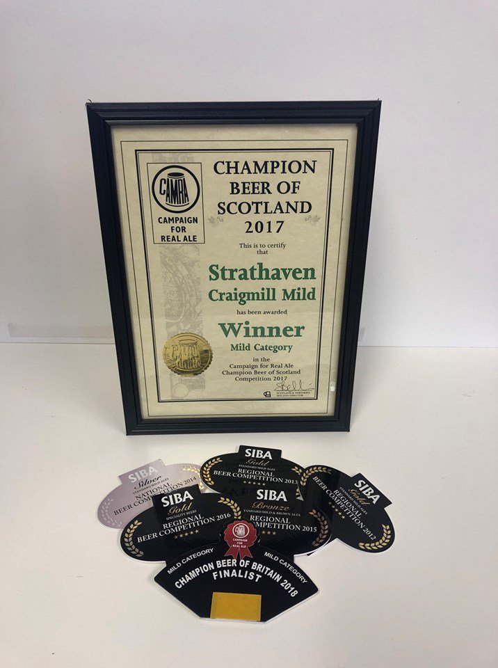 We have just been advised that we have won CAMRA Champion Mild of Scotland again this year with our Craigmill Mild, yet another award to add to the collection for this Ale!