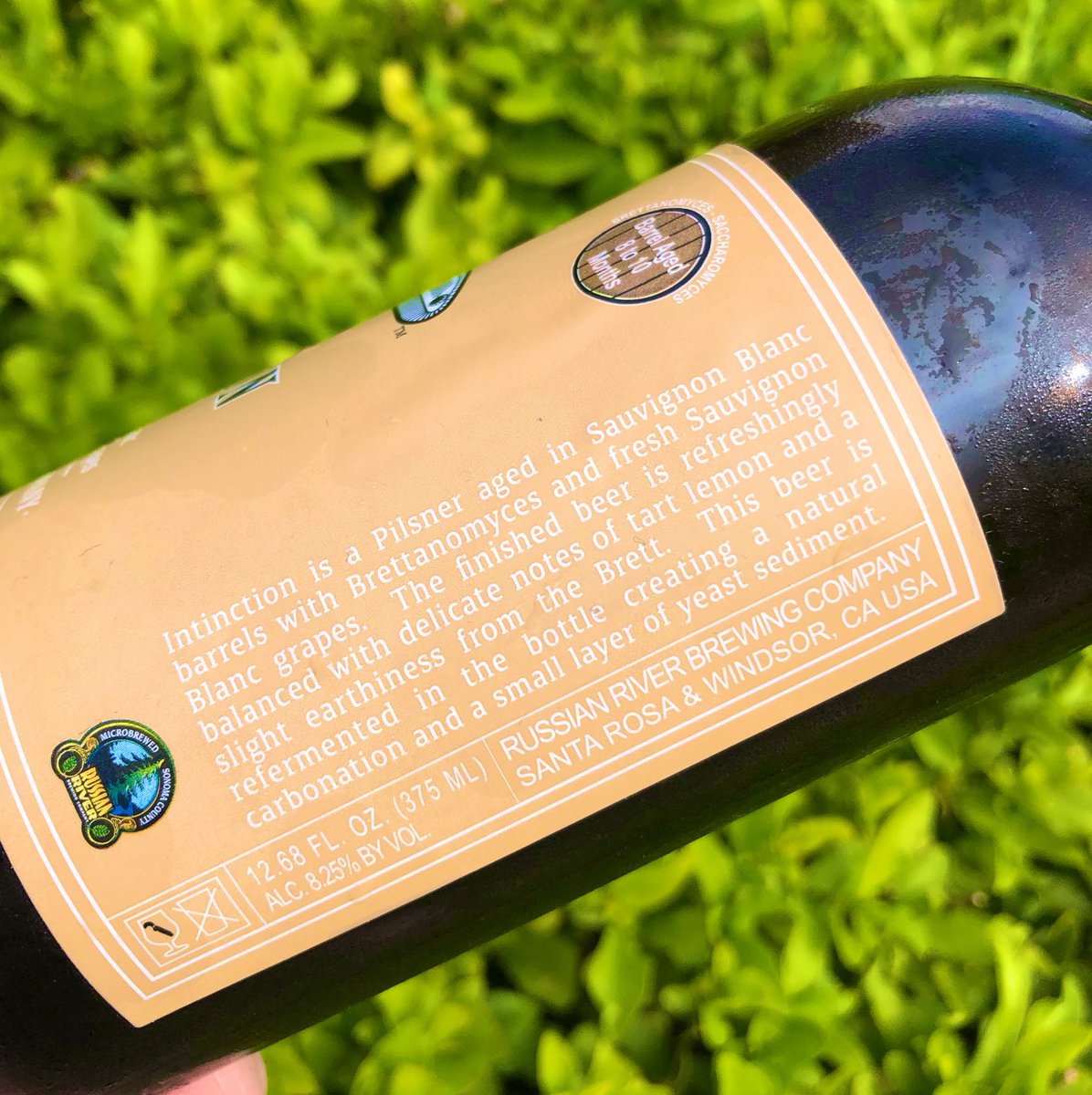 TheAleTrail's tweet photo. Cheers @hoppytweets this @RussianRiverBC #Intinction is just perfect on a warm afternoon. The Sauvignon Blanc barrel ageing has given the Pilsner a lovely dry tart edge. Superb. https://t.co/dIgm91ZQf5