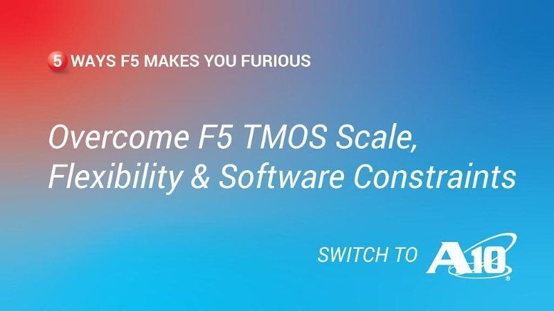 A10Networks's tweet image. Don’t settle for F5&apos;s legacy architecture designed for monolithic apps. If you’re thinking about switching, for a limited time, we have 3 bundles – hardware, hybrid or #cloud. Visit: bit.ly/2AJpCKa #multicloud #applicationdelivery #security