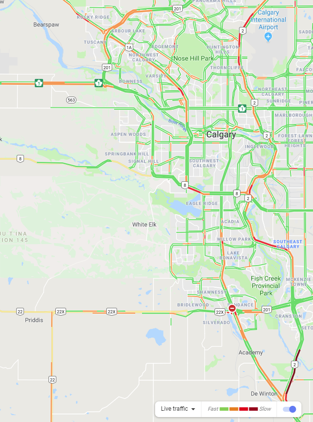 NewsRadioCGY's tweet photo. #yyctraffic So far, most of the snow is melting on contact with the roads.. but we're getting reports of some ice (& heart palpitations) developing.
And, it's coming down extremely heavily which is creating a LOT of slow traffic around the city.
#WinterWallop https://t.co/jvoTJEDcpJ
