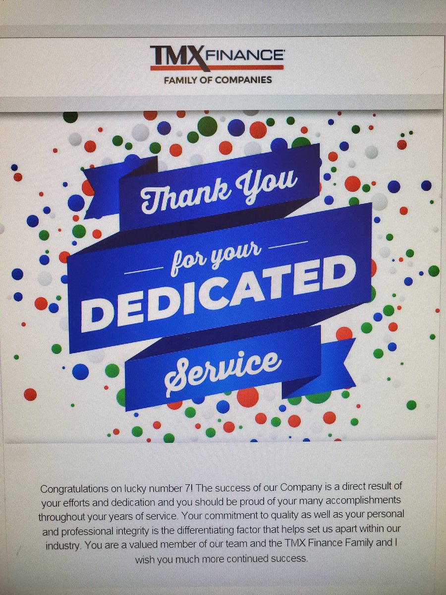 D1since2012's tweet photo. It's my workiversary! Seven years strong! Cheers to many more!
#TMX #anniversary #ibeenhereawhile #nowherenearstopping https://t.co/YKpYlAv2uM