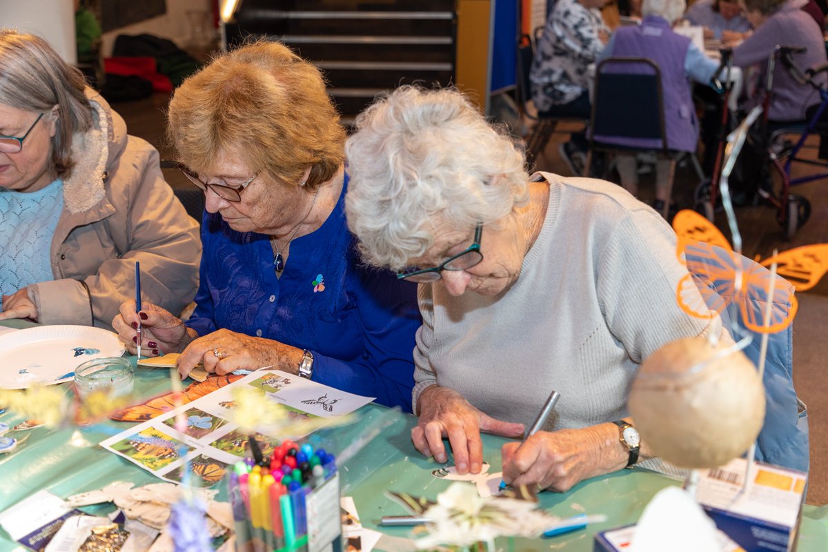 AFbutterflies's tweet photo. We had a fabulous time @StoryhouseLive celebrating #SilverSundayUK. People of all ages joined us for #knitting, sticking, painting and decoupaging butterflies. To find out more about Social Butterflies visit: https://t.co/MvYPbh7v1c. 

@lovebrightlife
@ChronSallie 
@TNLComFund https://t.co/LYRGLomVBq