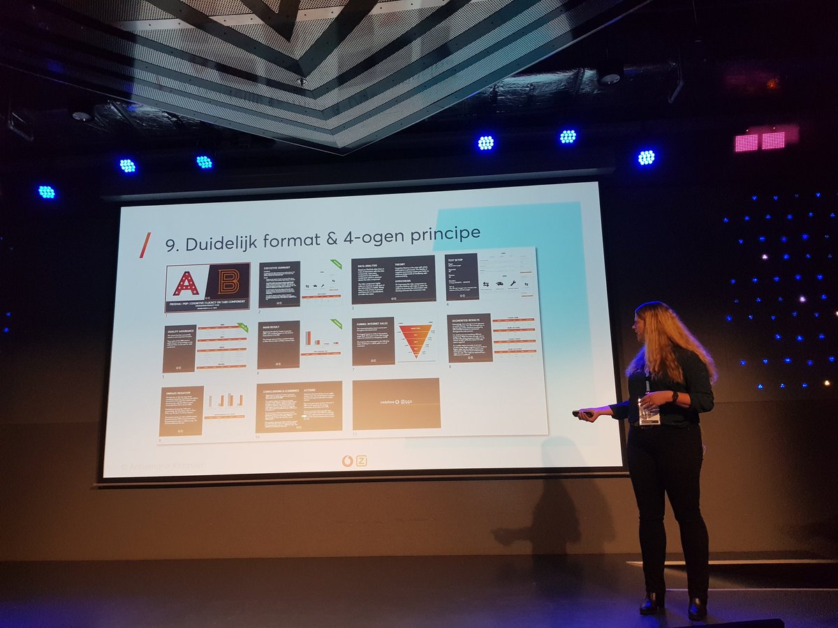 Amanda_vd_L's tweet photo. 10 tips over ab test validatie door @AM_Klaassen. Tip 9 gebruik een duidelijk format. #dac19 https://t.co/Z58RACVFII