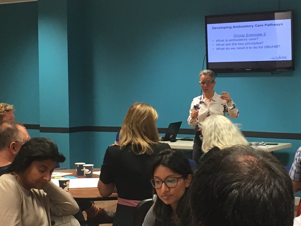 Great discussion taking place in the room - what are the key principles of ambulatory care and what do we need it to do for Swansea Bay <a href="/clare_dieppe/">Clare Dieppe</a>