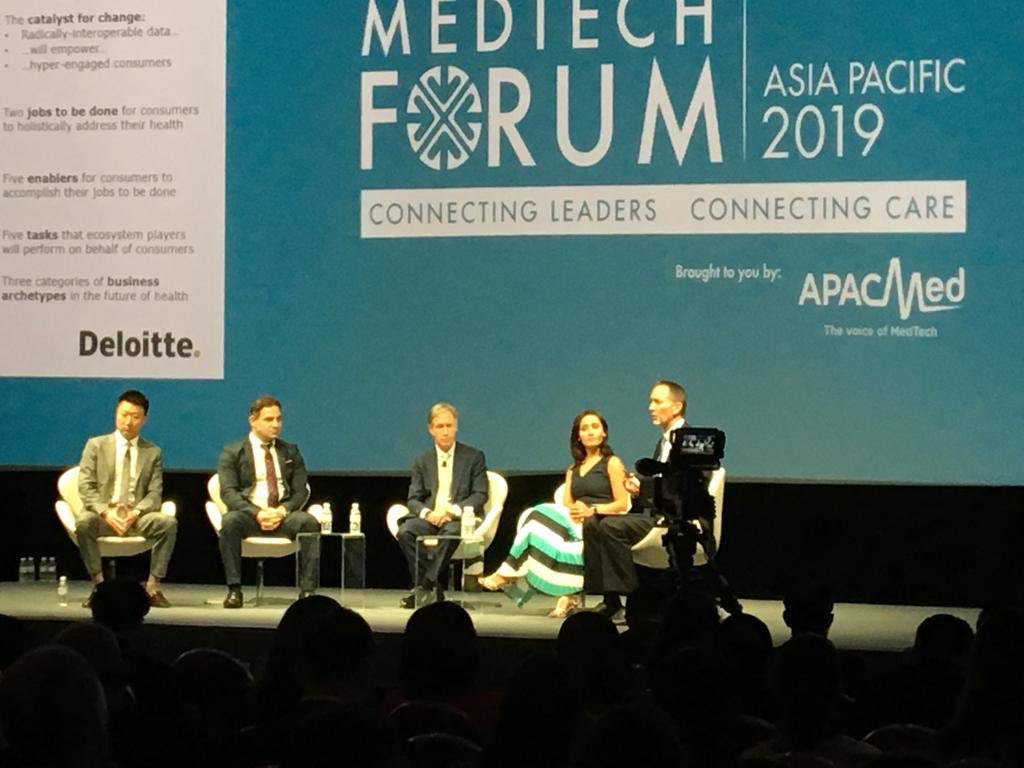 HiTechMedTech's tweet photo. Many thanks to my passionate and interesting panelists Dr Anushka Patchava, David Boucher, Paul Jamous and Warren Wang @ the MedTech Forum here in Singapore. #APACMedTech  #medtech https://t.co/baeD8xl0Nz