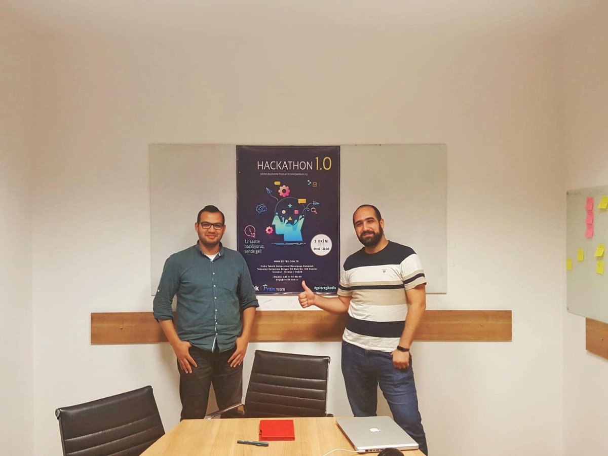 RitimTeam's tweet photo. Hackathon 1.0  
Kazanan Mohammed ALBARMAWİ ve Tamim MAAZ arkadaşlarımızı tebrik ediyor başarılarının devamını diliyoruz. 😊👍

#hackathon #ritimteam #sistek #software  #gelecegikodla https://t.co/XAnM9jadMY