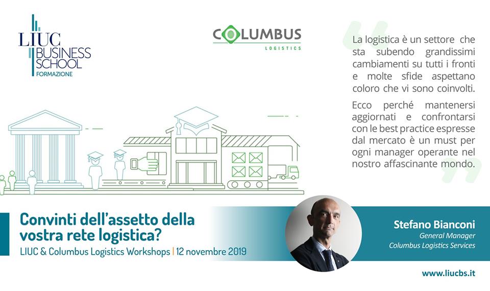 Il prossimo 12 novembre, alla <a href="/UniLIUC/">LIUC The Business University</a> di Castellanza, andrà in scena il terzo ed ultimo workshop dal titolo: "Convinti dell'assetto della vostra rete logistica?"
L'evento è rivolto a responsabili logistici e della supply chain.
Info: bit.ly/2pivBmZ